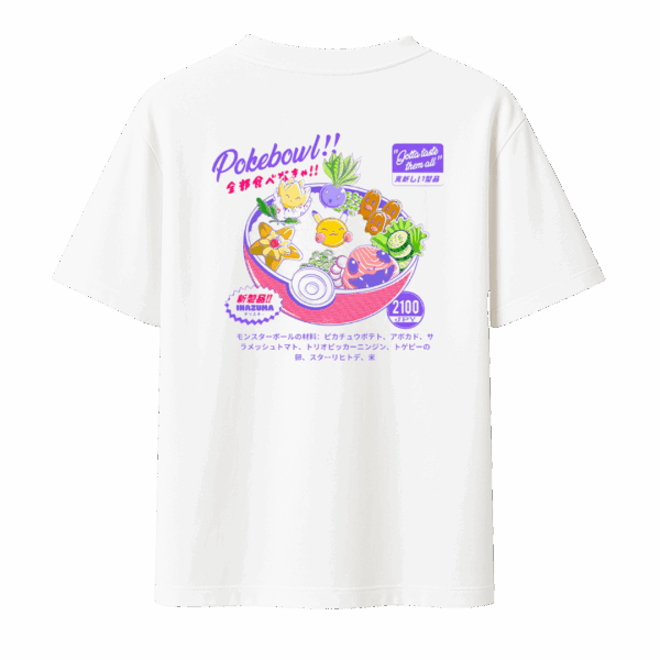 T-shirt Oversized Pokébowl - 100% cotton – Image 2